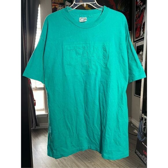Vintage 90s Texas Embossed Tee - Picture 1 of 6